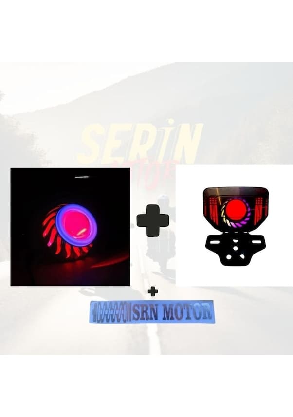 Cg-çita Kırmızı Mavi Angel Far + Renkli Angel Stop Seti Srn