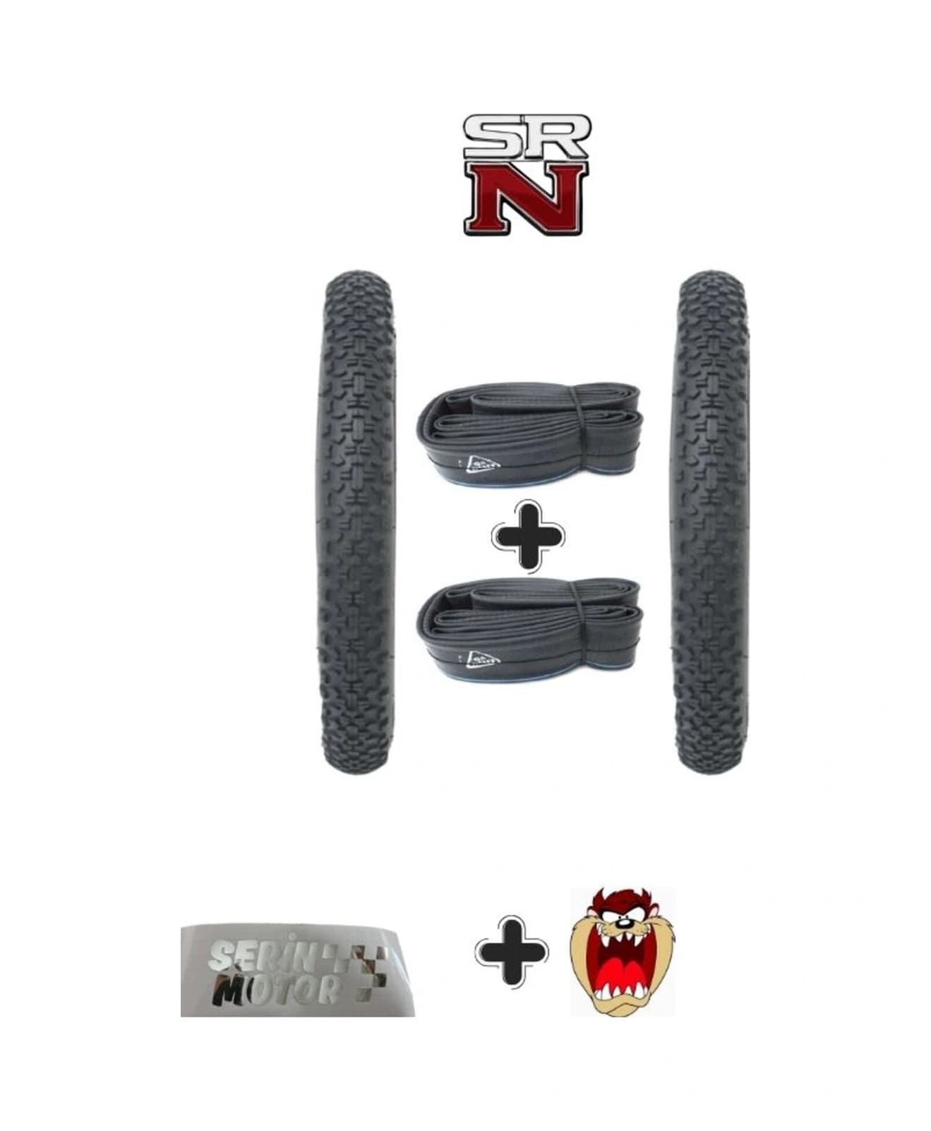 Bisiklet 16 İç Dış Lastik Seti 2 Adet Ön Arka Takım- Dış 16x1,95 - İç 16x1.75-2.125 Hedye Tzmnya
