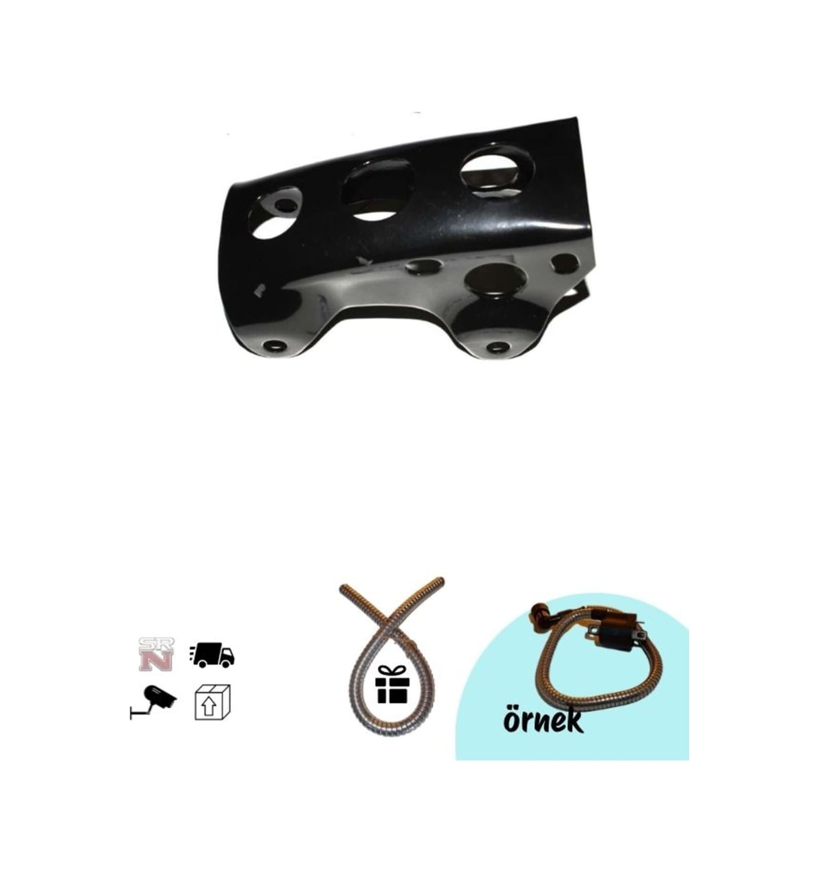 Cg Motor Bağlantı Kulağı Siyah +buji Kablo Kılıfı