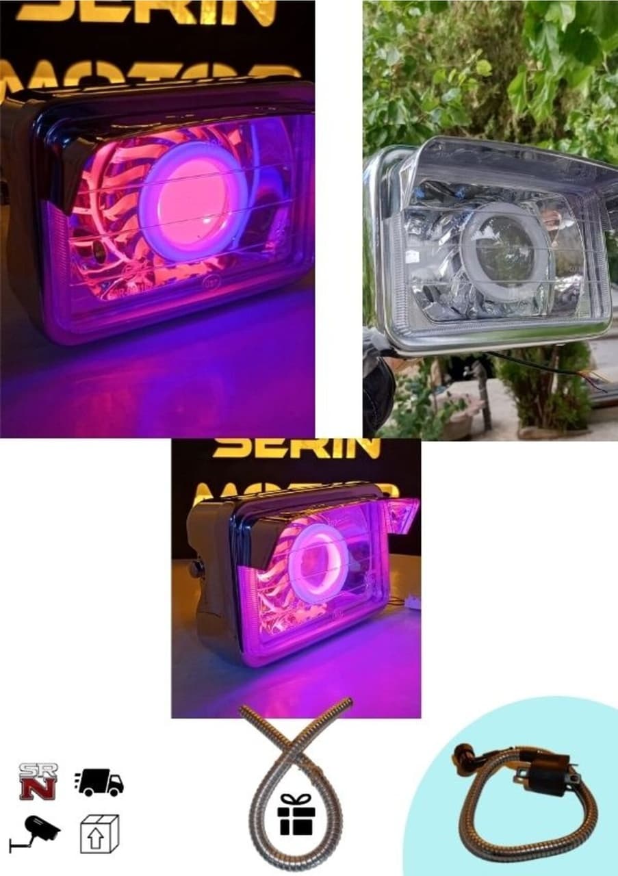 Cg Modifiye Angel Far Montajlı Nikel Far+angel Ampul+pvc Cam+kuba Far Kaşı +buji Kablo Kılıfı - 2