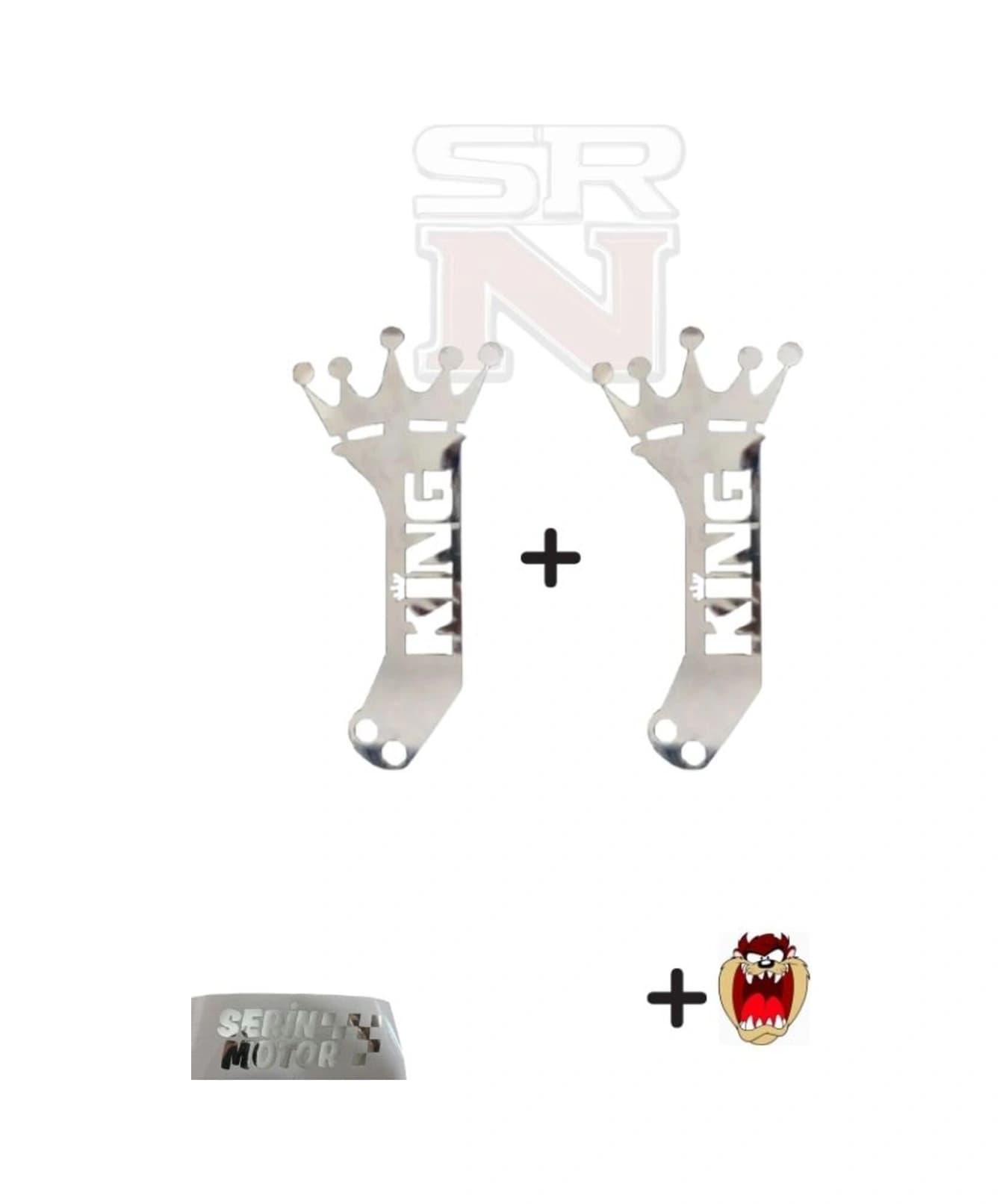 Cg Cup Modifiye King Çeki Demiri Nikel 2 Adet Set + Hdiye Tzmnya Sticker