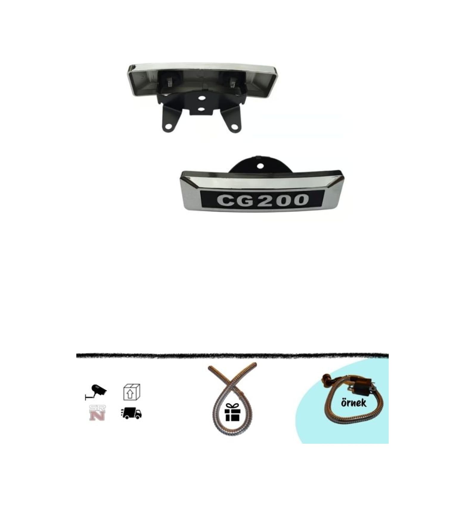 Cg Çita Cg200 Ön Amblem +buji Kablo Kılıfı