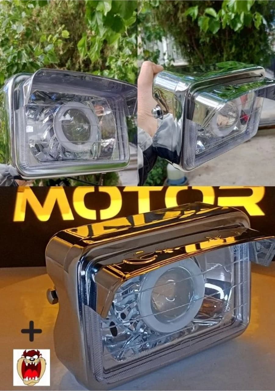 Cg Çita Modifiye Angel Far Montajlı Nikel Far+angel Ampul+pvc Cam+far Kaşı +tzmnya Stcker - 2