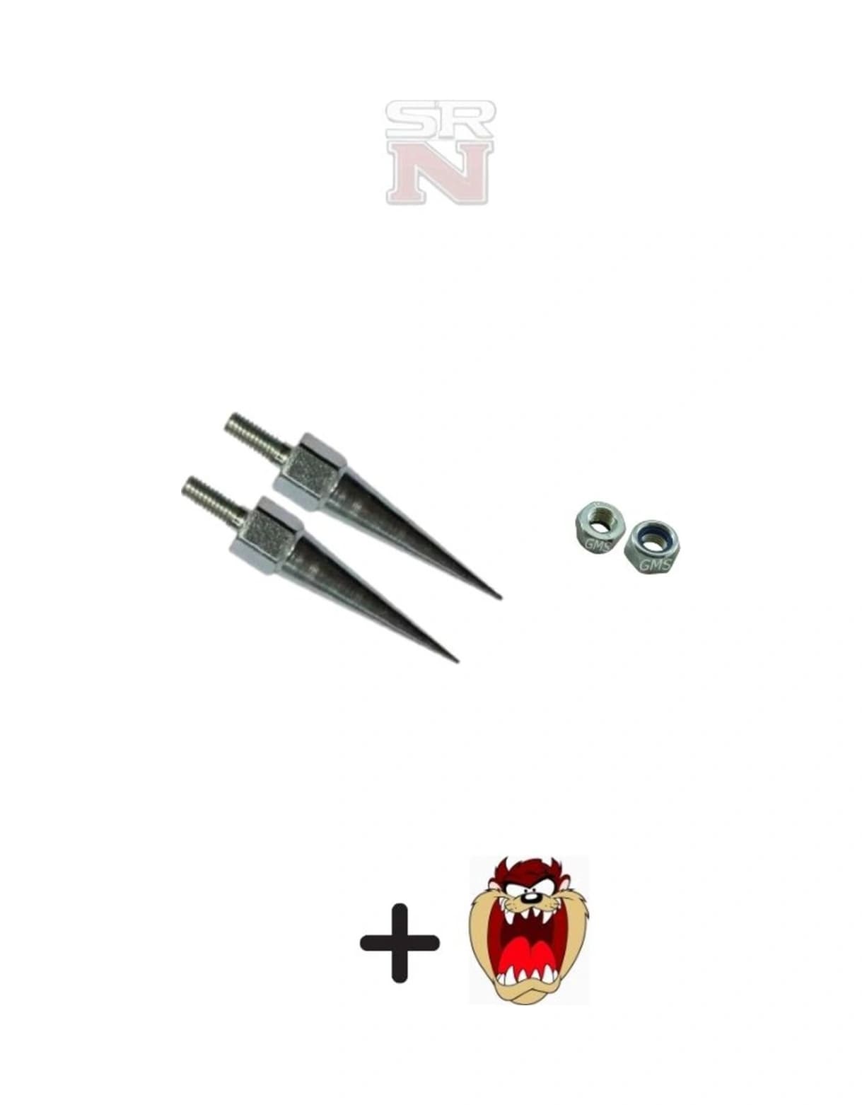 Cg Cup Modifiye Gri Sivri Vida + Fiberli Somun Seti 2 Adet+tzmnya Sticker Set Srn