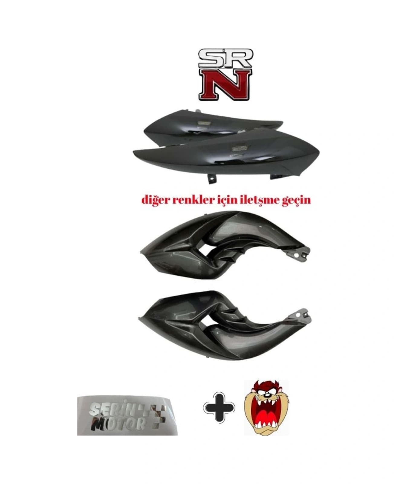 Mondial Drift L 125 Siyah Depo Alt + Üst Kapak Grenaj Seti Hdiye Tzmanya Sticker