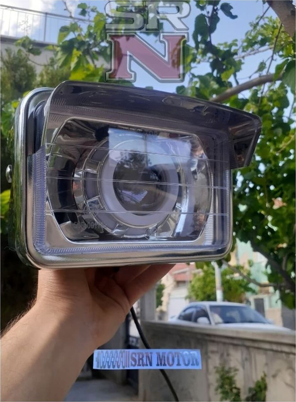 Cg Modifiye Nikel Far + Kırmızı Angel Far + Far Kaşı + Şeffaf Cam + Uzun Far Kulağı Seti Srnmotor - 2