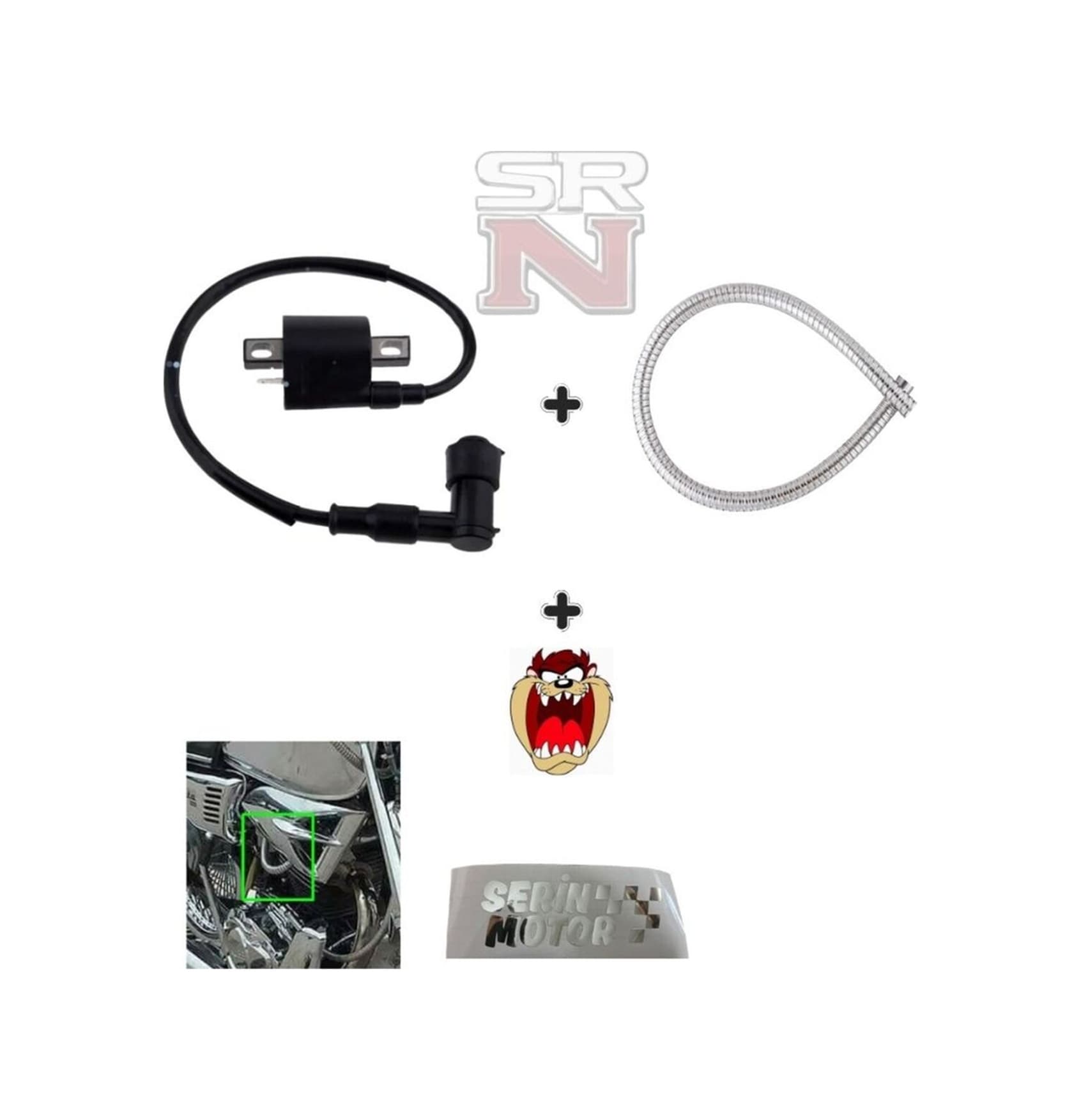 Cg Cup Ateşleme Bobini + Nikel Kılıf Modifiye Seti Hdy Tzmanya Sticker Srnmotor