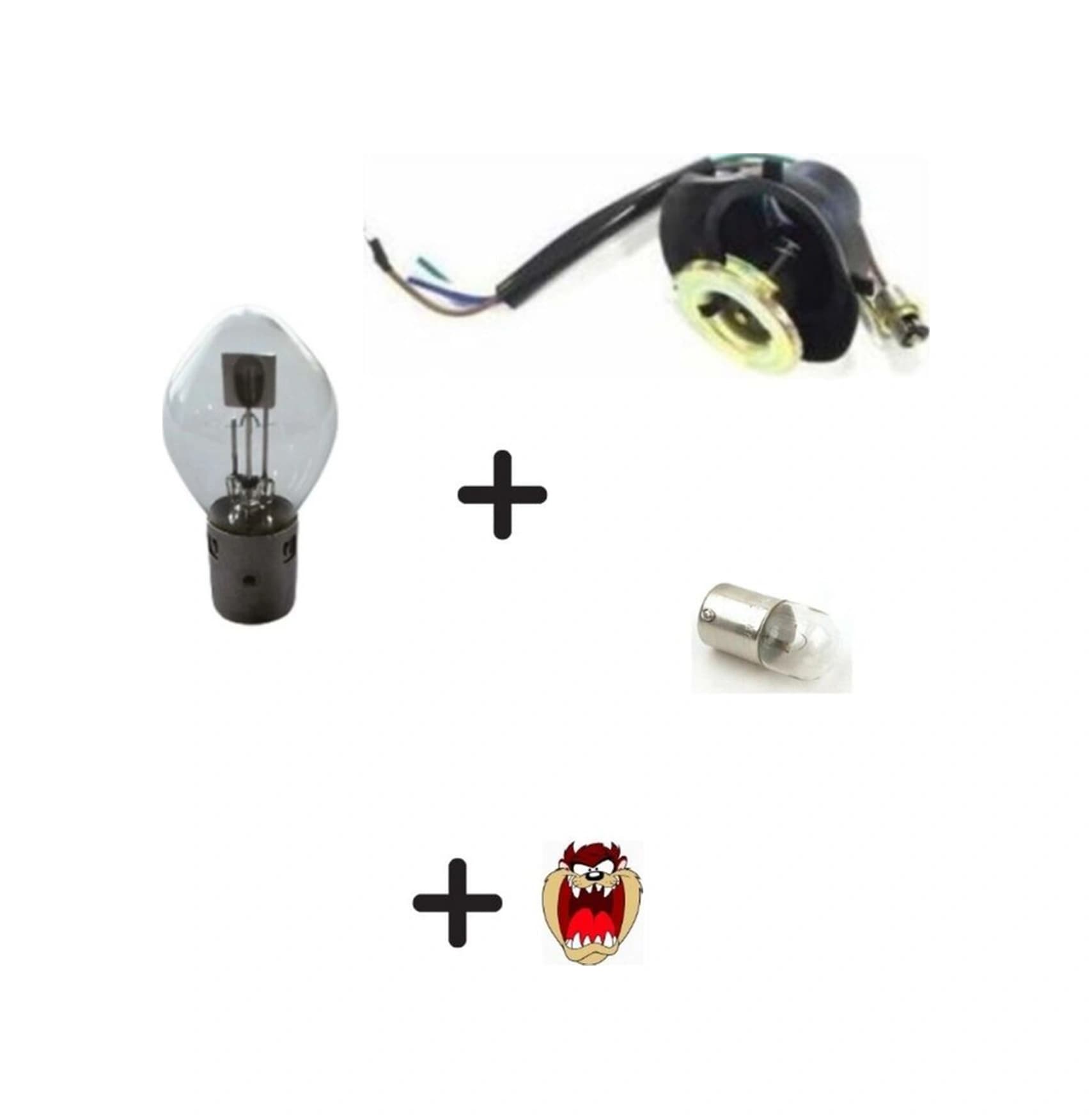 Cg Far Duyu Yuvarlak+far Ampulu Sarı Işık+park Ampulü Set+ Hdiye Tzmnya Sticker