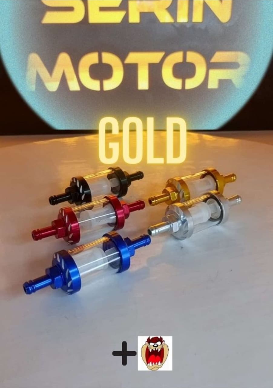 Cg Cup Motosiklet Temizlenebilir Gold Benzin Filtresi+stcker - 2