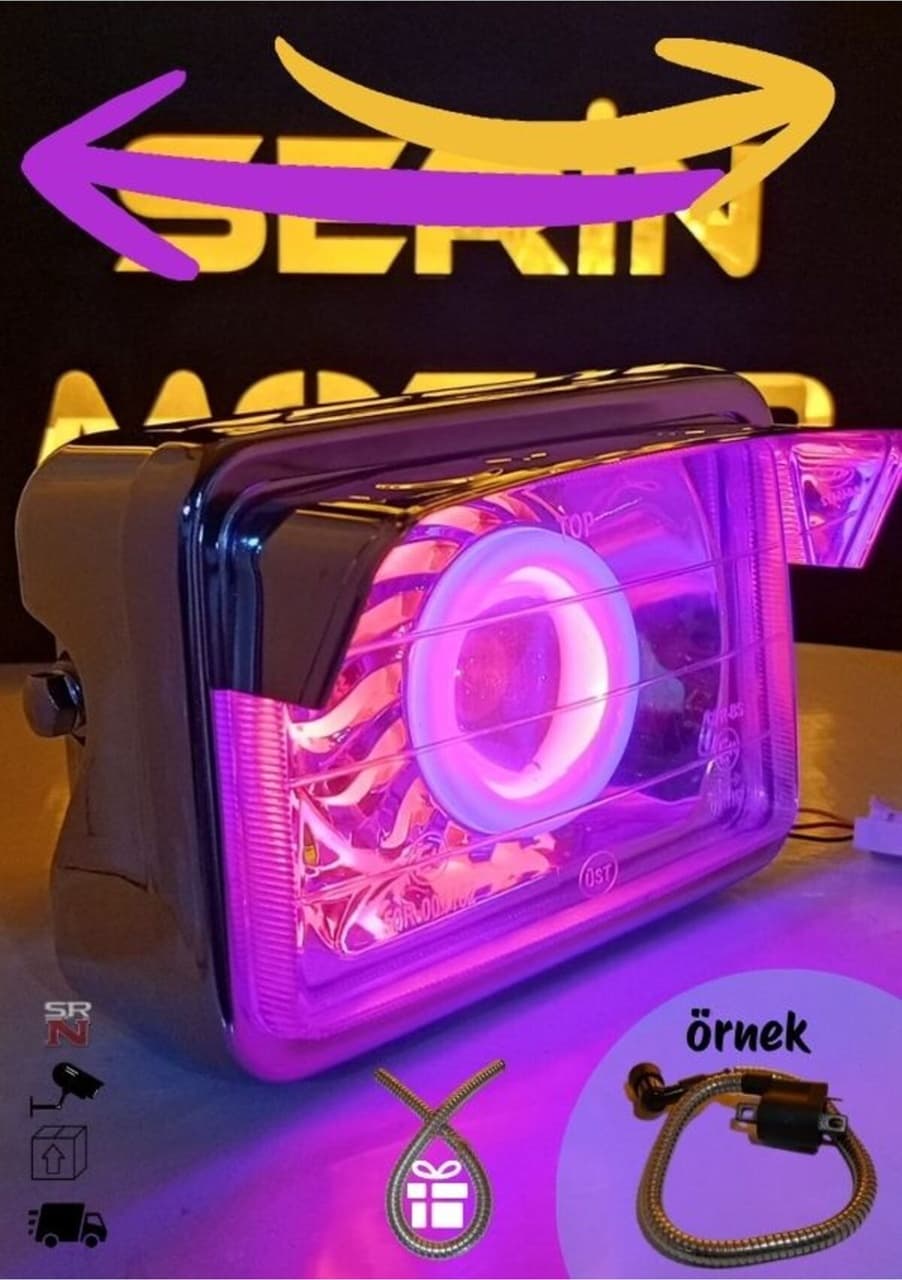 Cg Modifiye Angel Far Montajlı Nikel Far+angel Ampul+pvc Cam+kuba Far Kaşı +buji Kablo Kılıfı - 3