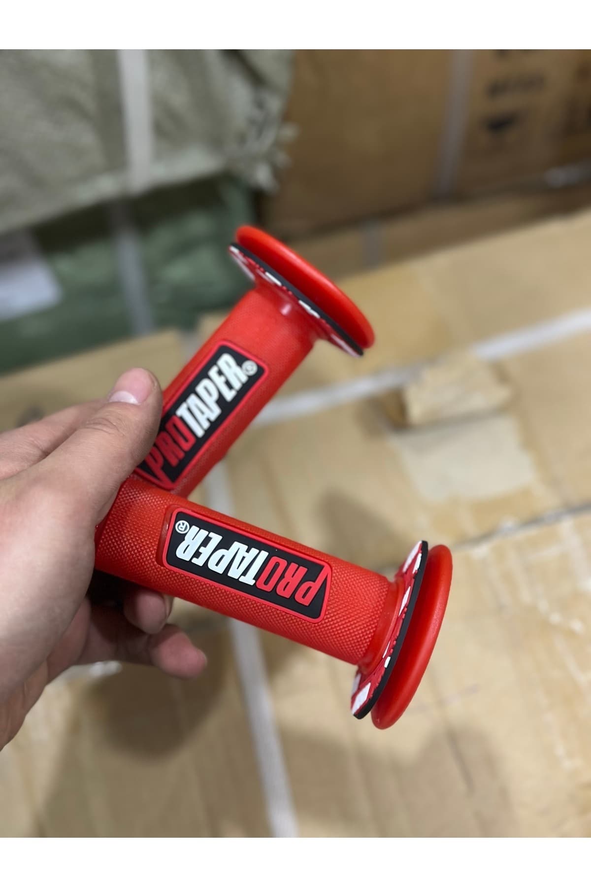 Protaper Yeni Kırmızı Motosiklet Elcik (GİDON EL TUTAMAÇLARI) Her Motora Uyumlu Modifiye