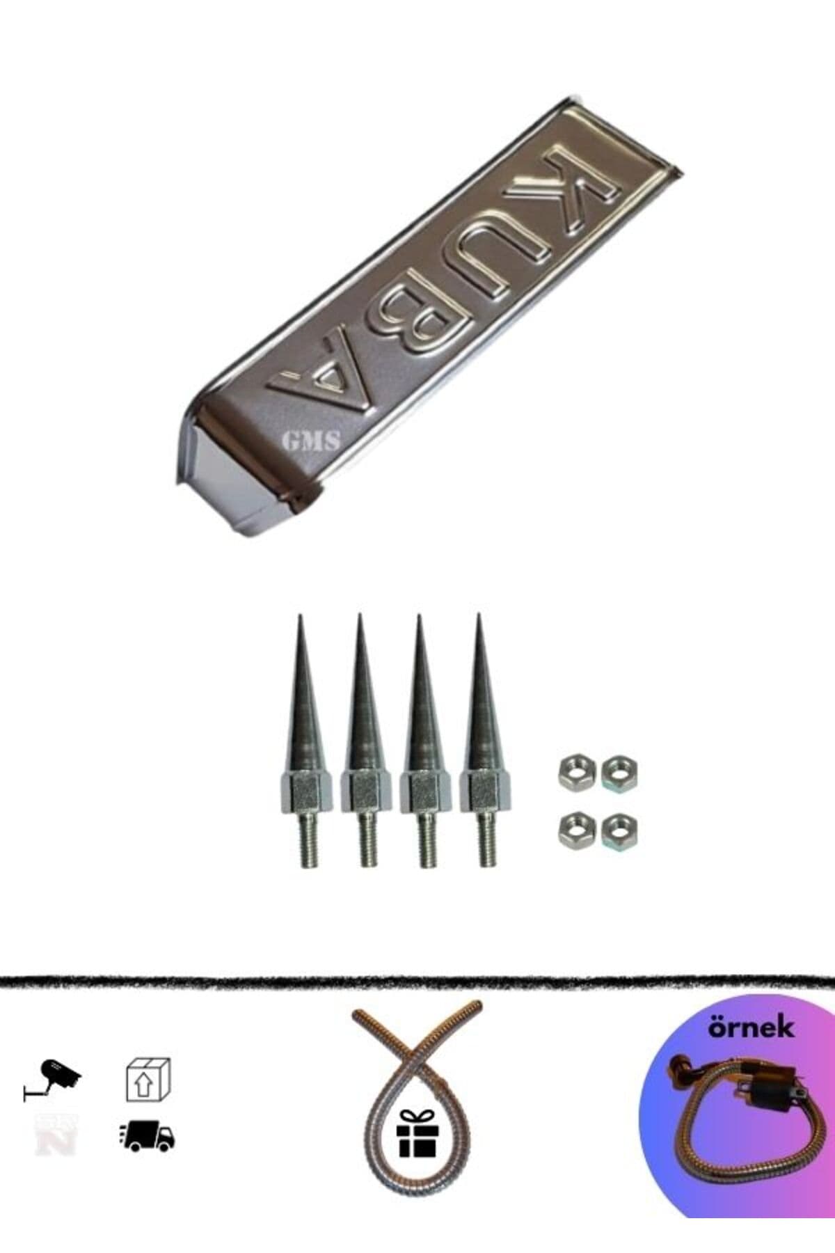 CG Çita Kuba Far Şapkası+4 Adet Sivri Vida Ve Somun Seti (+buji kablo kılıfı)