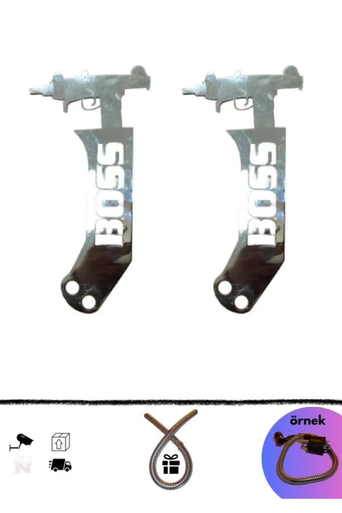 Cg Cup e-bike Boss Çeki Demiri 2 Adet Nikel (+buji kablo kılıfı)