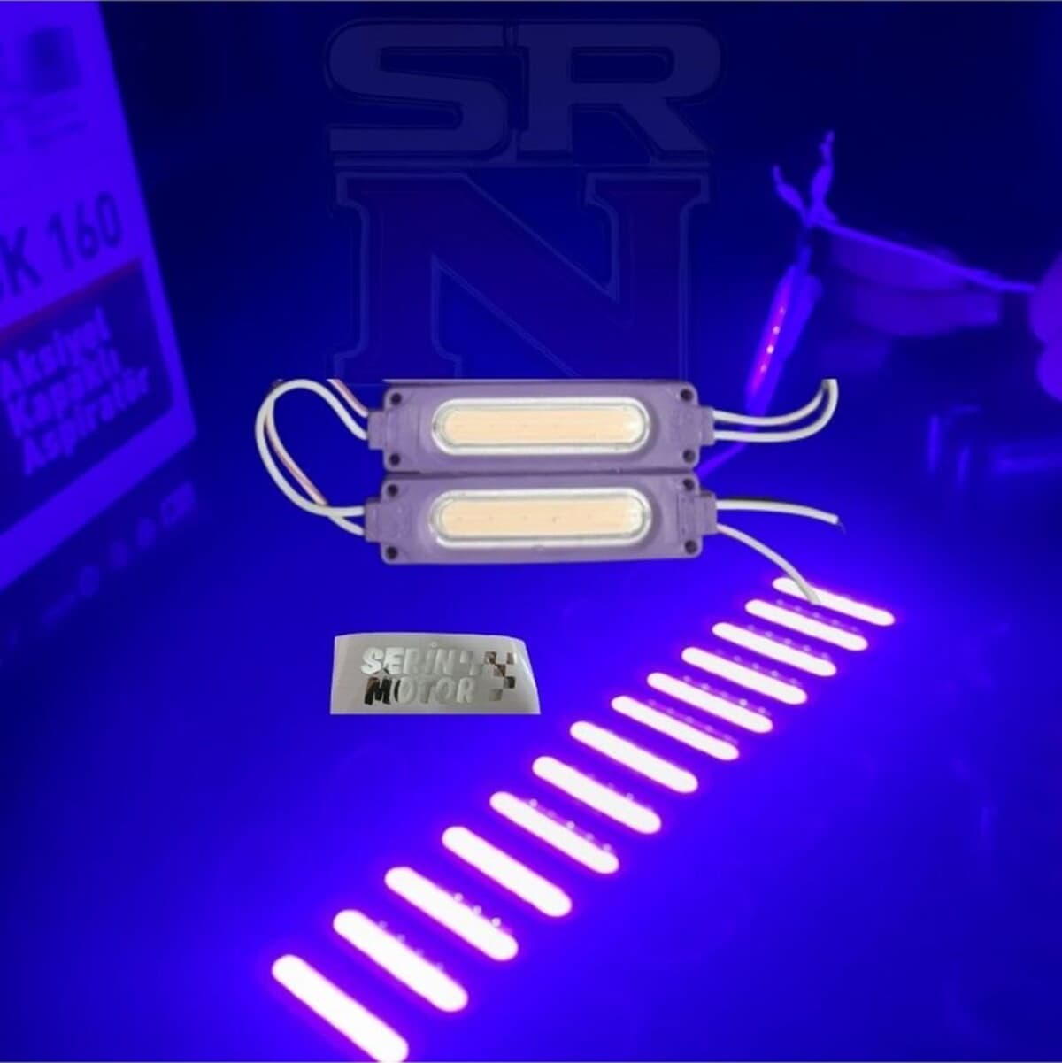 Cg Depo - Çamurluk Yan Kapak Uyumlu 12v Mor Parmak Led 2 Adet - Srn