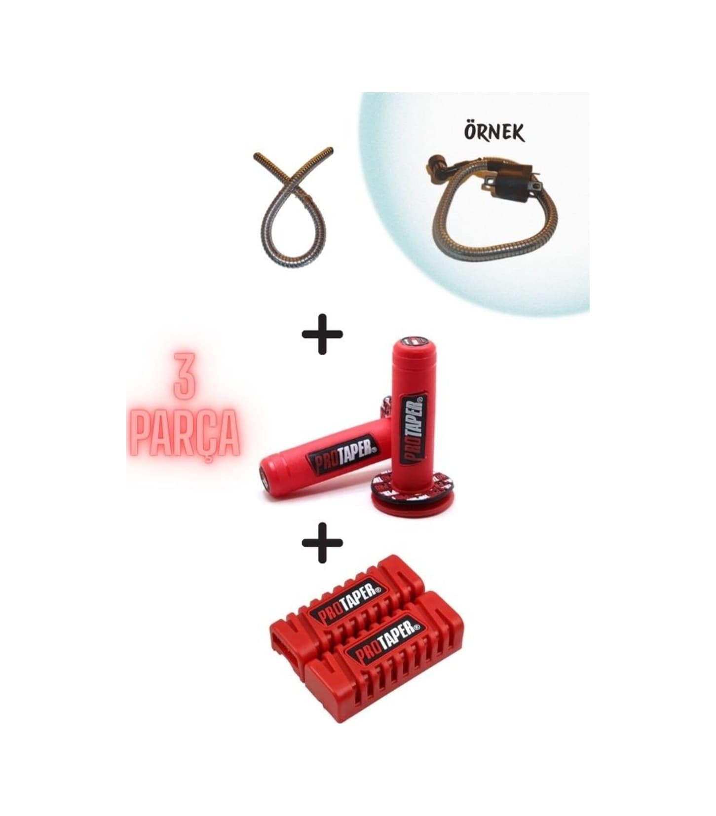 Cg Cup Protaper Kırmızı Ön Basamak Ve Elcik Takımı+ Buji Kablo Kılııfı