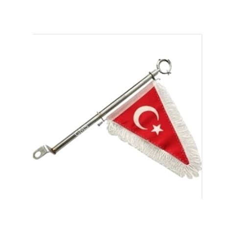 Makam Bayrağı Motosiklet Bisiklet Beyaz - Kırmızı