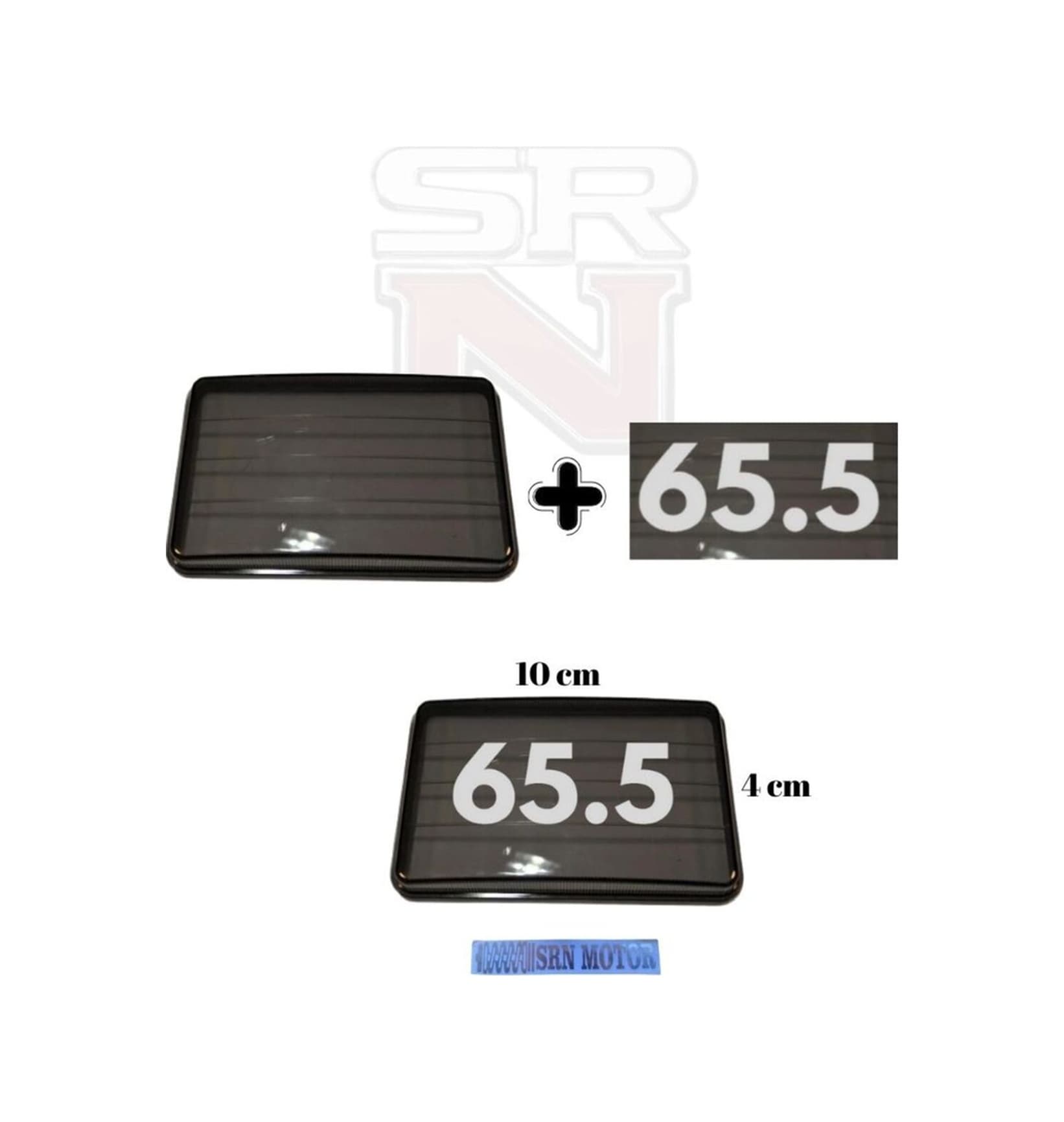 Cg Çita Füme Far Camı + 65.5 Nikel Sticker Yapıştırma Seti Srn